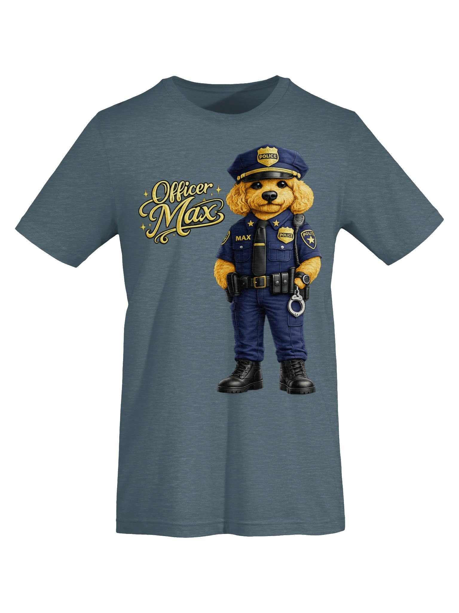 Officer Max Golden Poodle Police Adult Tee product image (40)