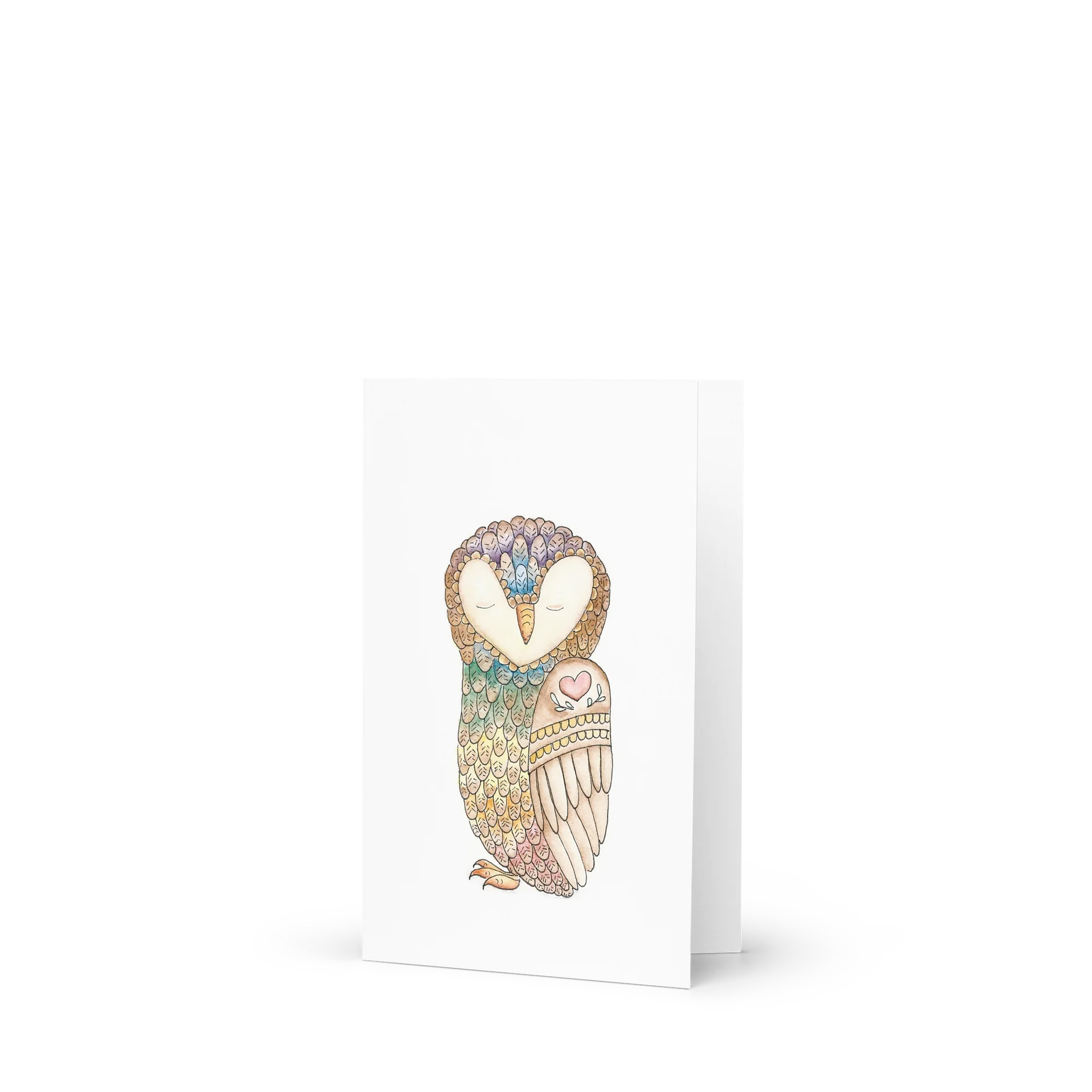 Watercolor Peace Owl Greeting Card product image (1)
