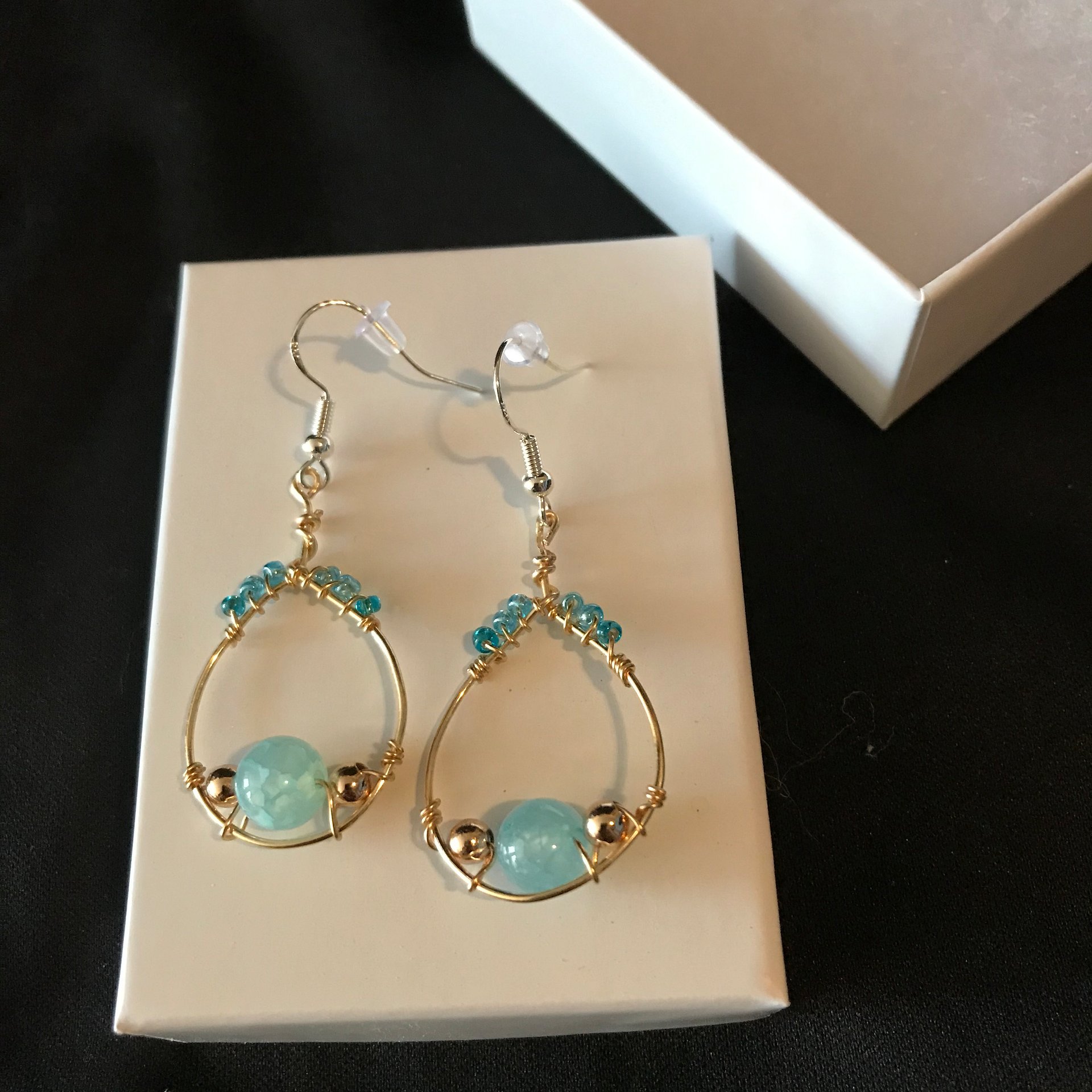 Blue Agate Drop Earrings product image (3)