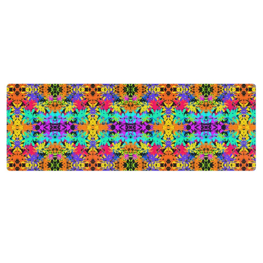 Geometric Coloured Leaves Yoga Mat product image (3)