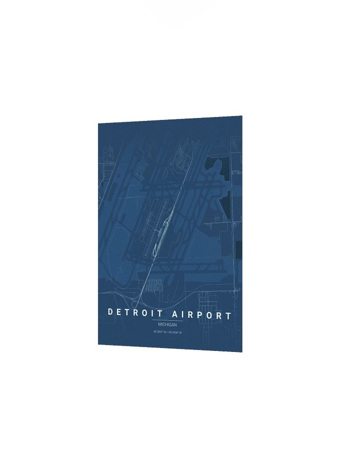 Detroit Airport Blueprint Poster product image (5)