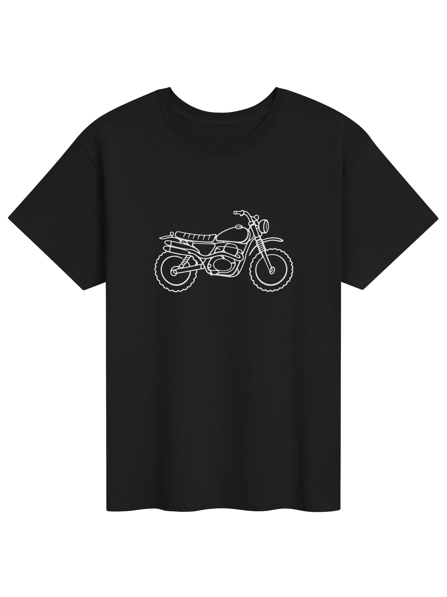 Minimalist Classic Roadster Motorcycle Line Art T-Shirt product image (1)