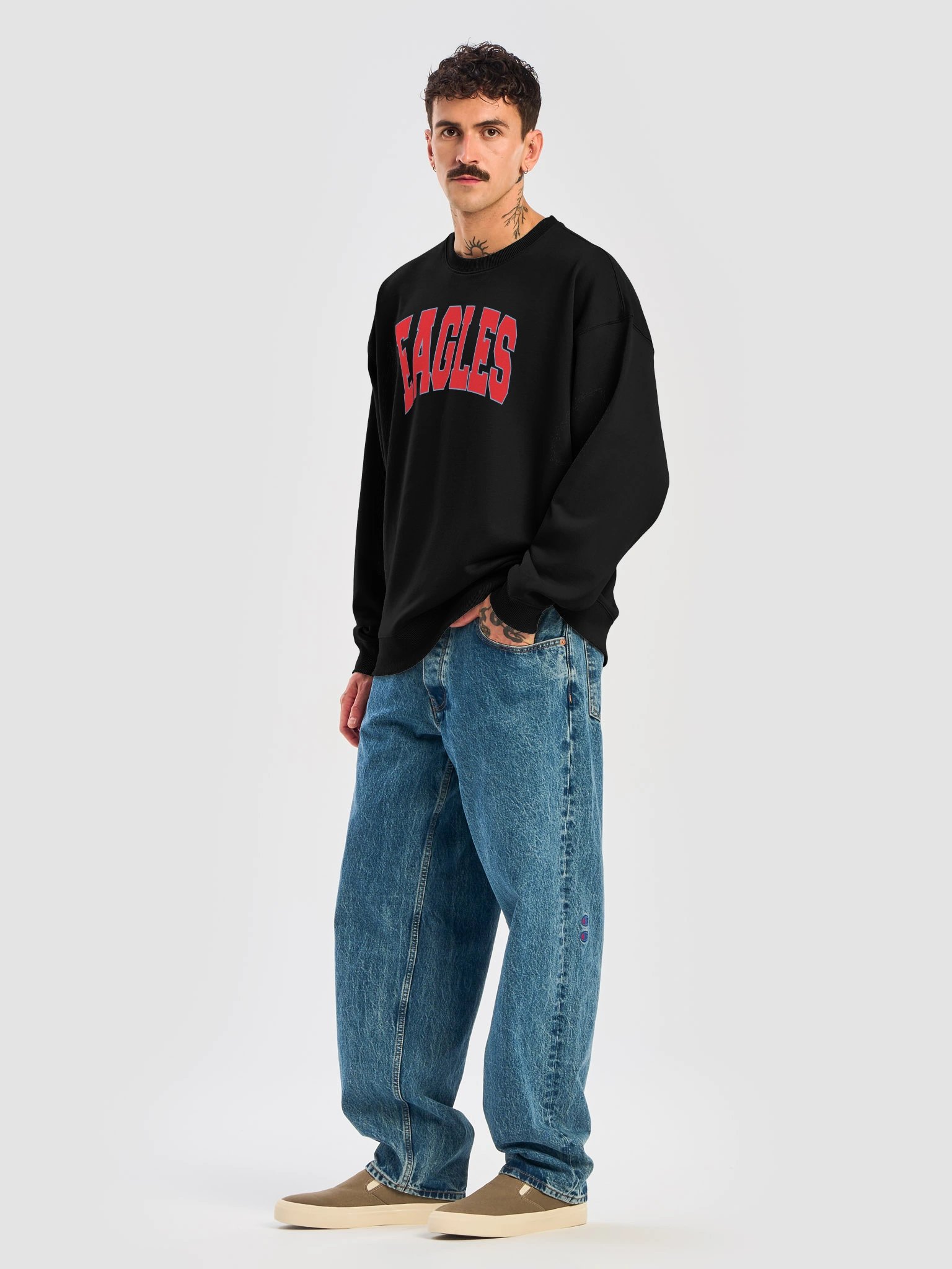 Eagles Oversized Collegiate Style Sweatshirt product image (24)