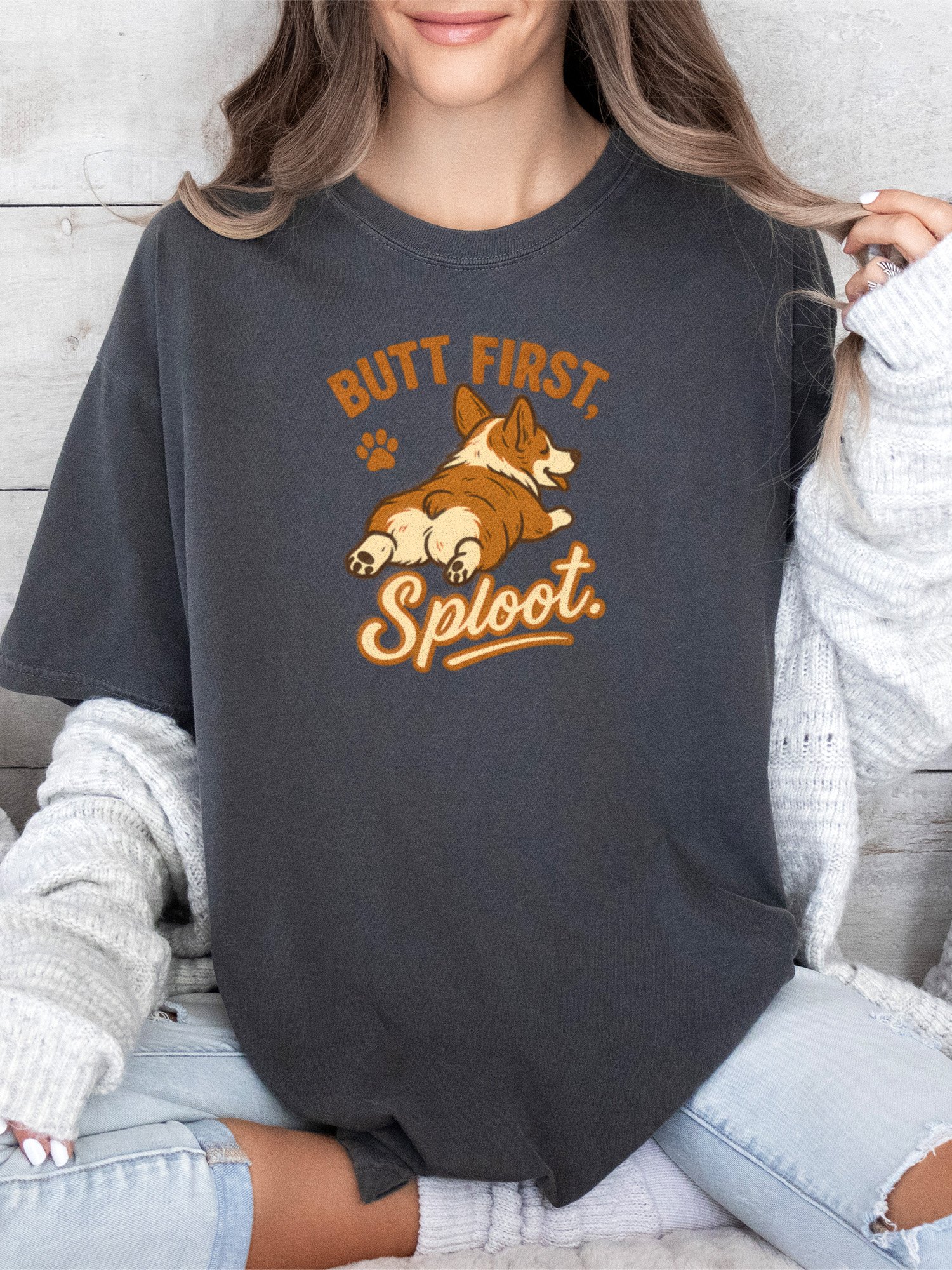 Butt First Sploot (Corgi) Tee product image (1)