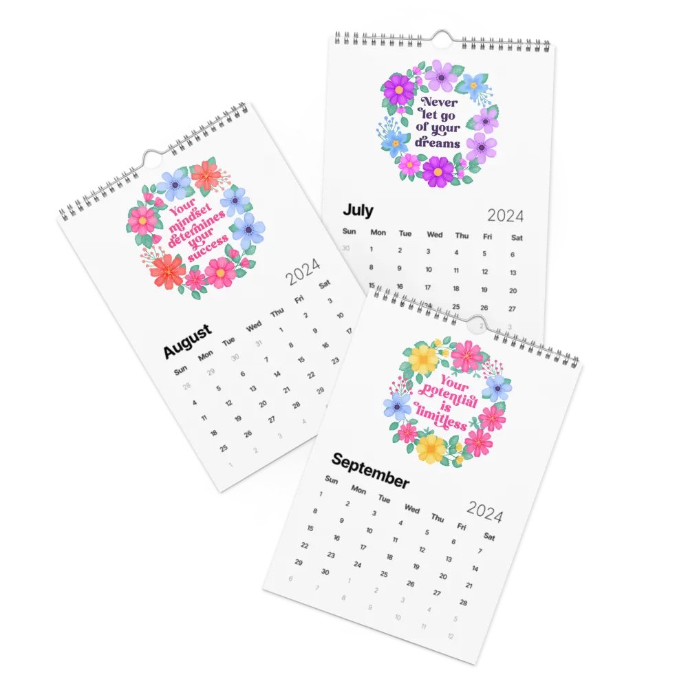 Vibrant Floral Motivational Quotes Calendar product image (3)