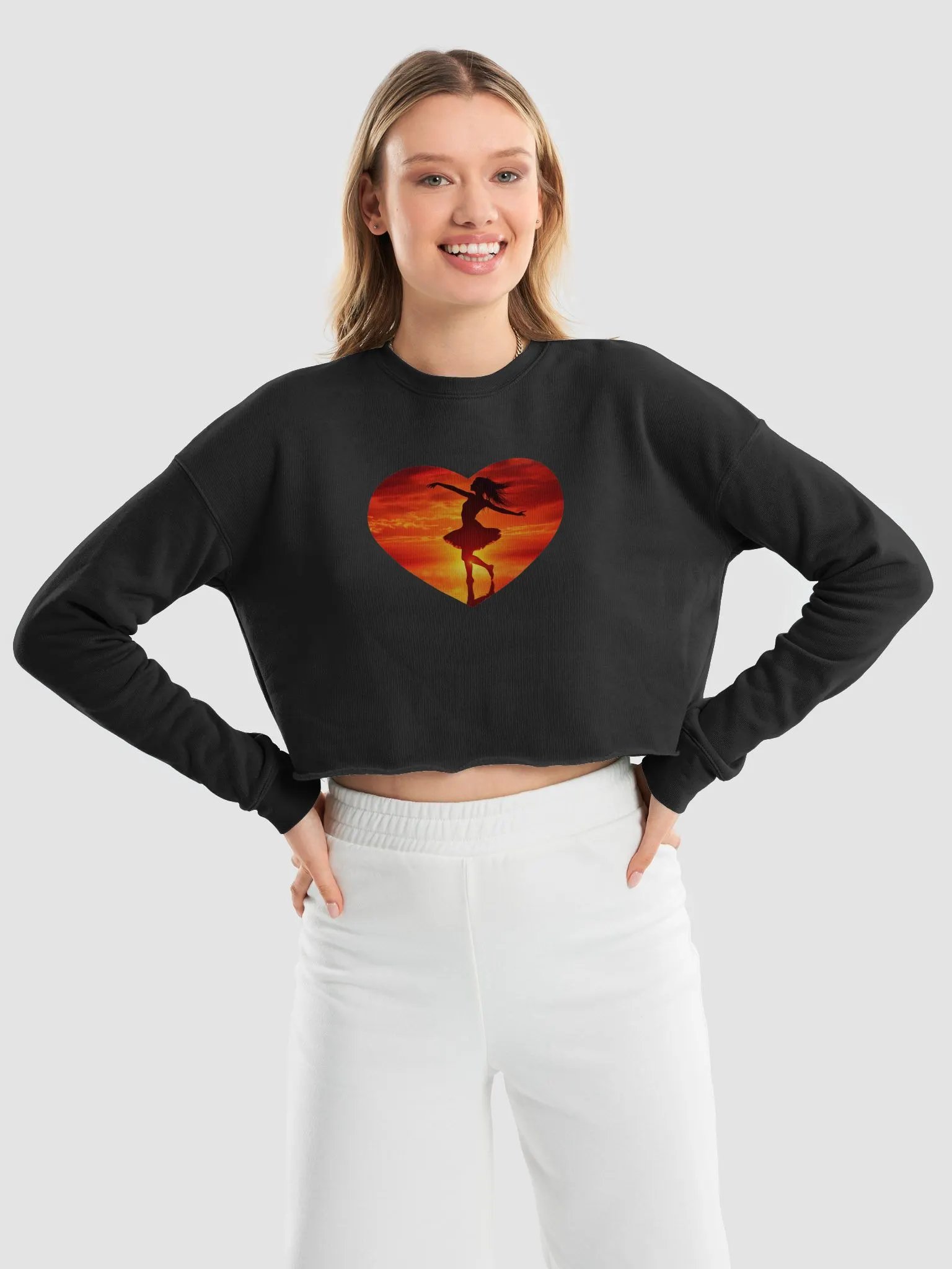 Sunset Dance Crop Top Sweatshirt product image (9)