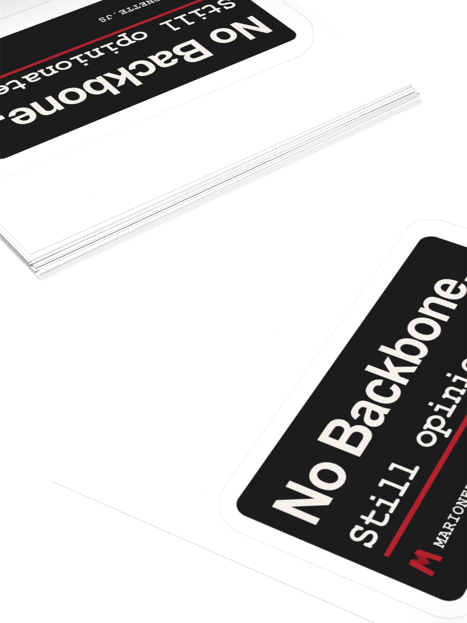 No Backbone. Still Opinionated. Sticker product image (4)