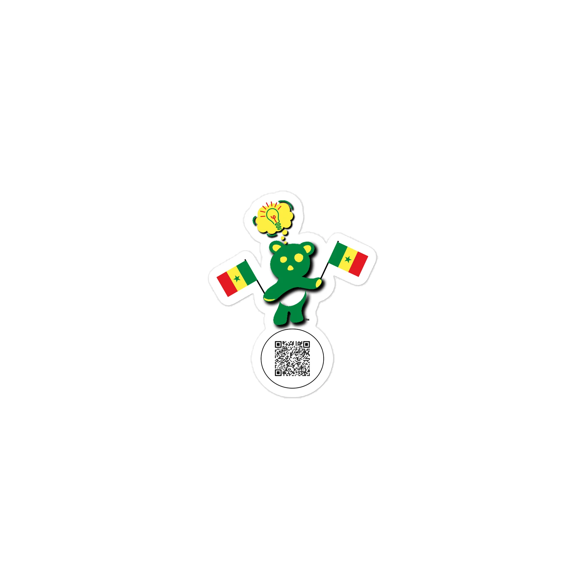 Senegal — Country Bear Sticker | BehrBrained Media product image (1)