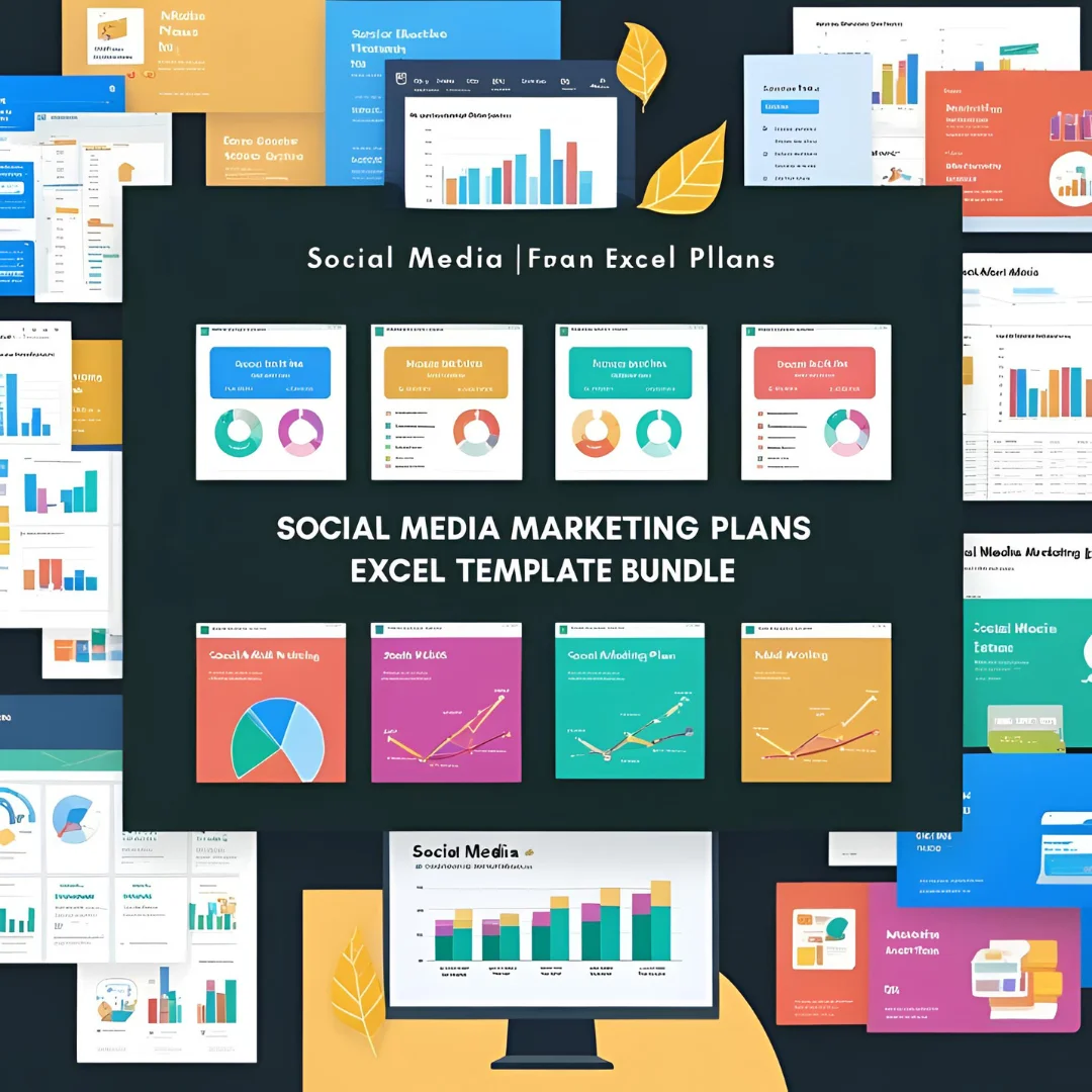 Social Media Marketing Plans Excel Template Bundle product image (4)