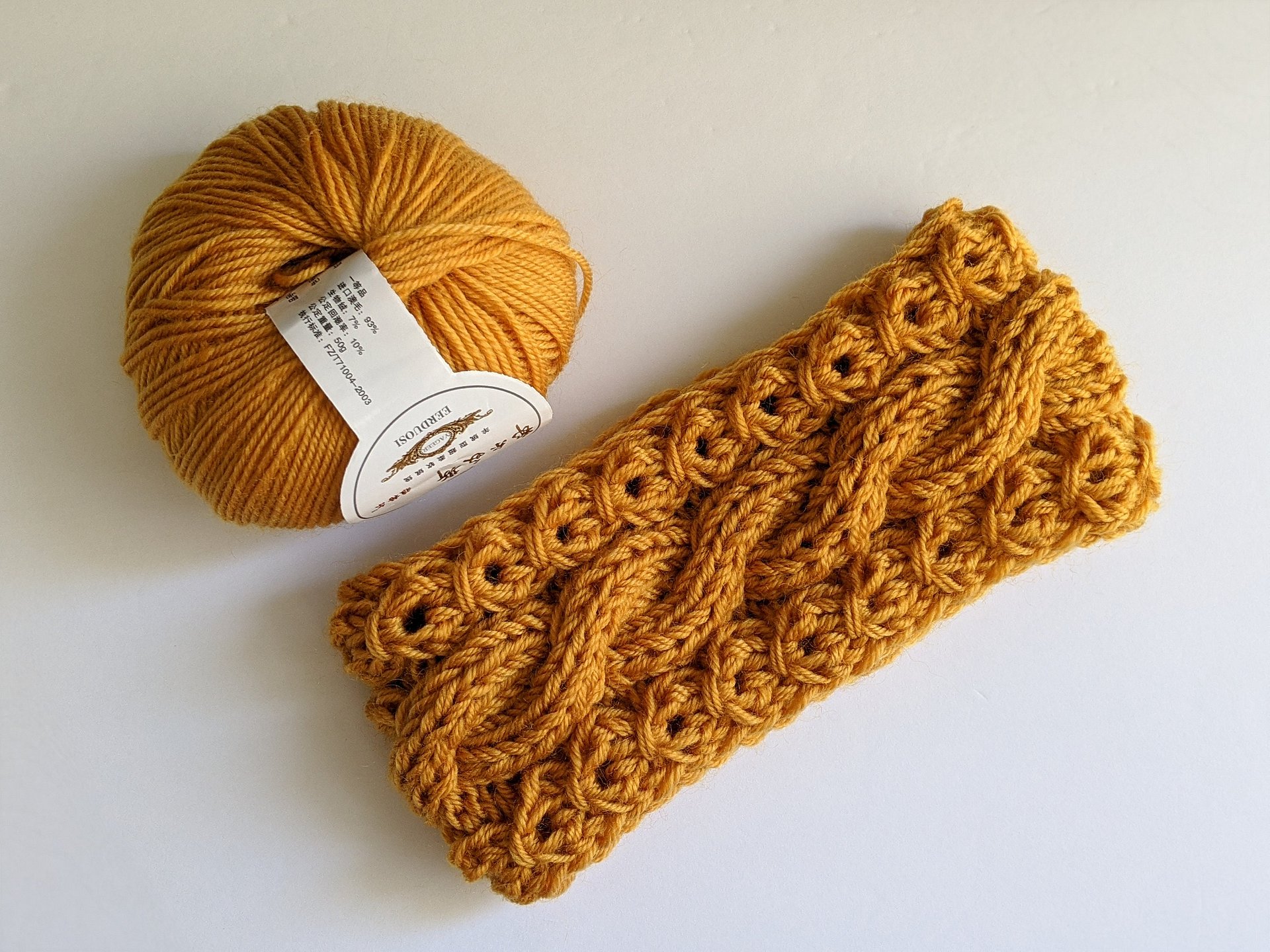Chunky Mock Cable Knit Headband Pattern product image (3)