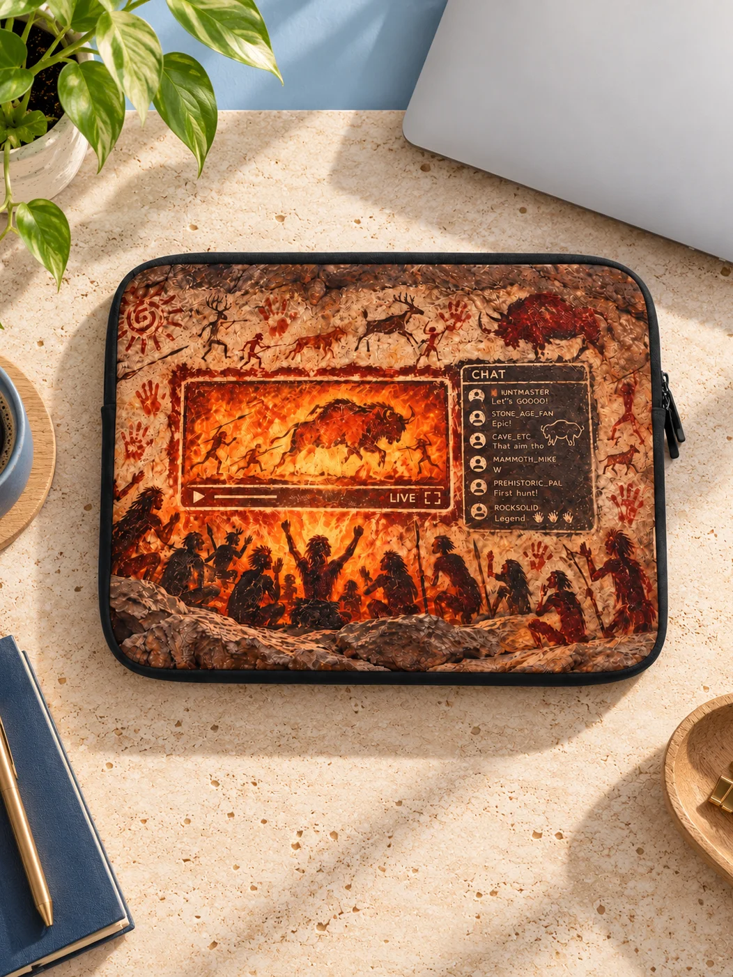 The Prehistoric Livestream Laptop Sleeve product image (2)