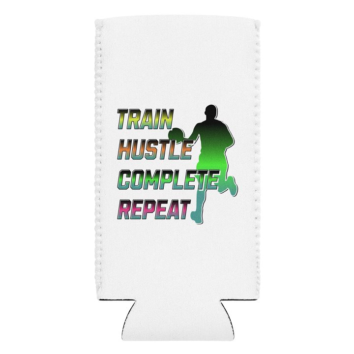 Train Hustle Complete Repeat Basketball Can Cooler product image (1)