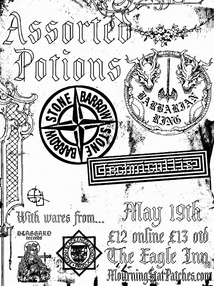 ASSORTED POTIONS / BARBARIAN RING / STONE BARROW / TECHNICULLIS - MAY 19TH AT THE EAGLE INN product image (1)