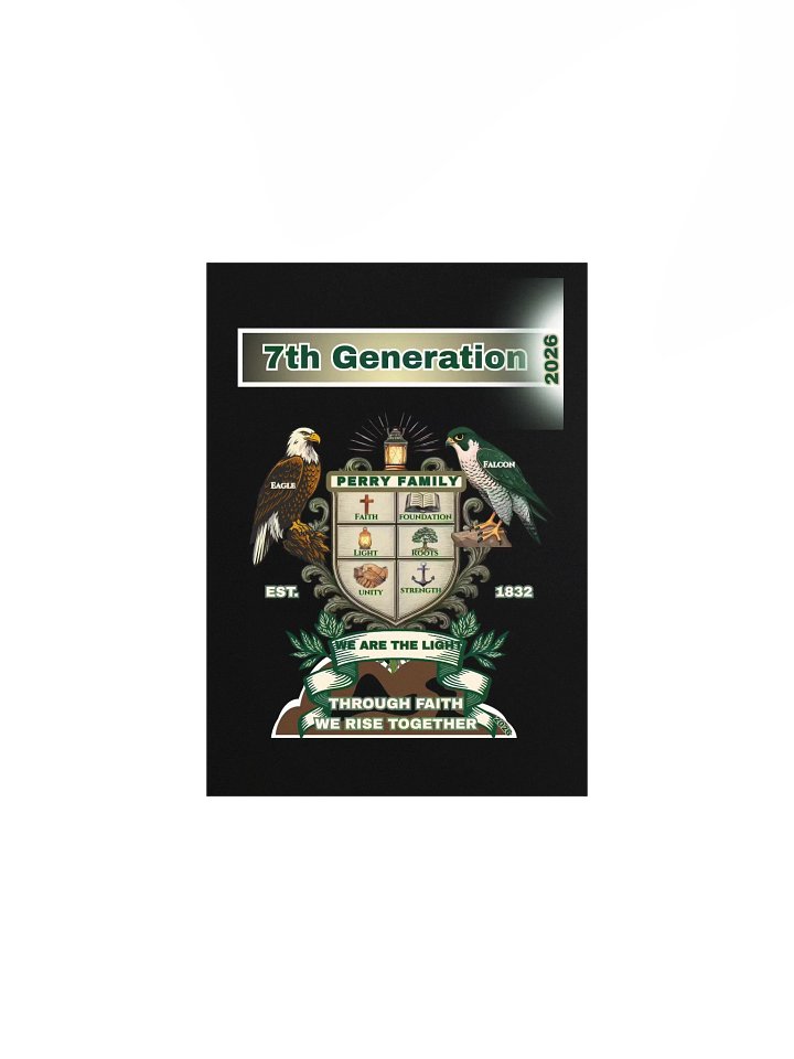Vibrant Matte Poster Crest 8th Generation Keepsake(frame not included)Print for Perry Family| Special Edition product image (1)