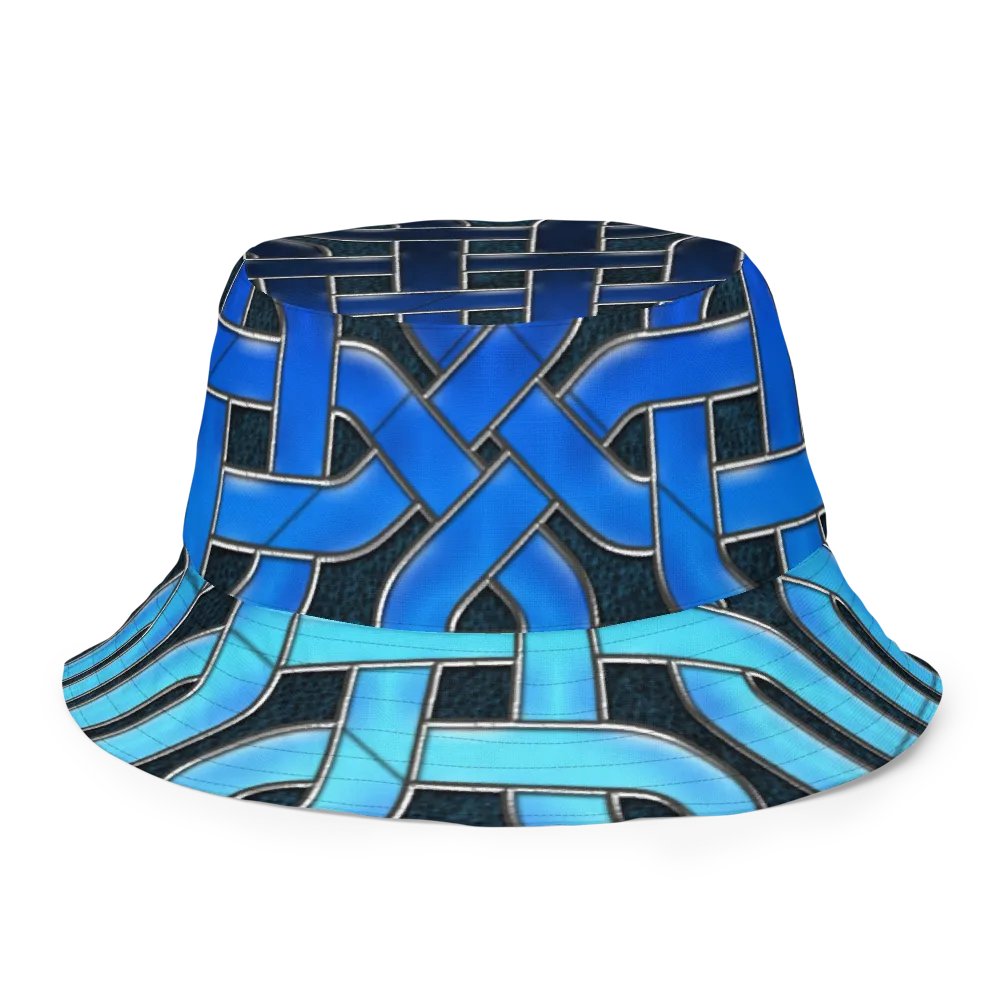Blue Celtic Knot Kaleidoscope Buckethat product image (3)