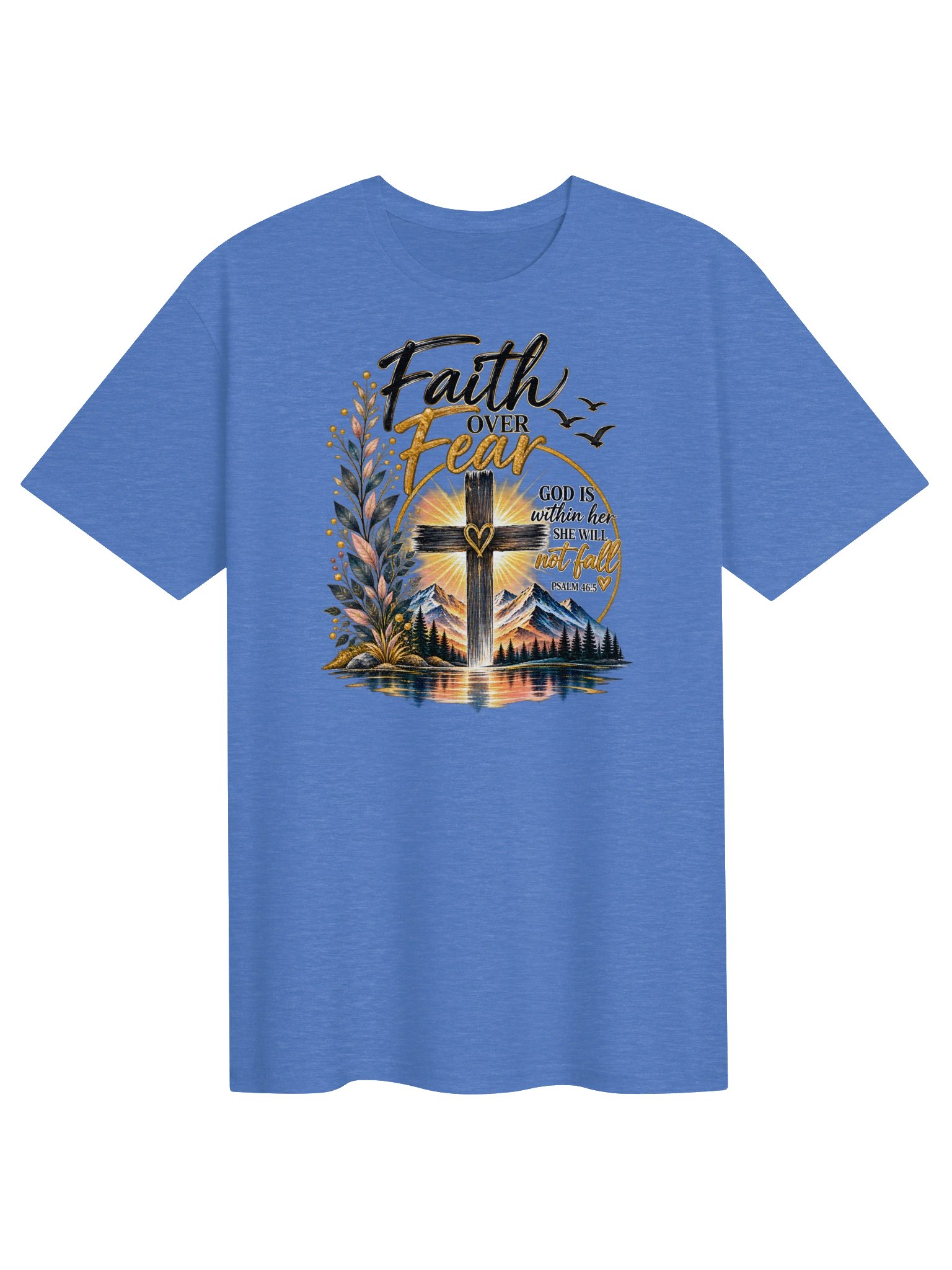 Faith Over Fear – Psalm 46:5 Christian T-Shirt product image (4)
