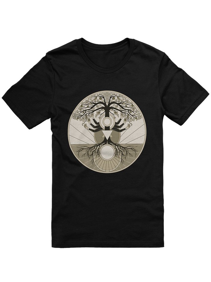 T-Shirt (Unisex) - Tree of Psyche (Mocha) on Black product image (1)