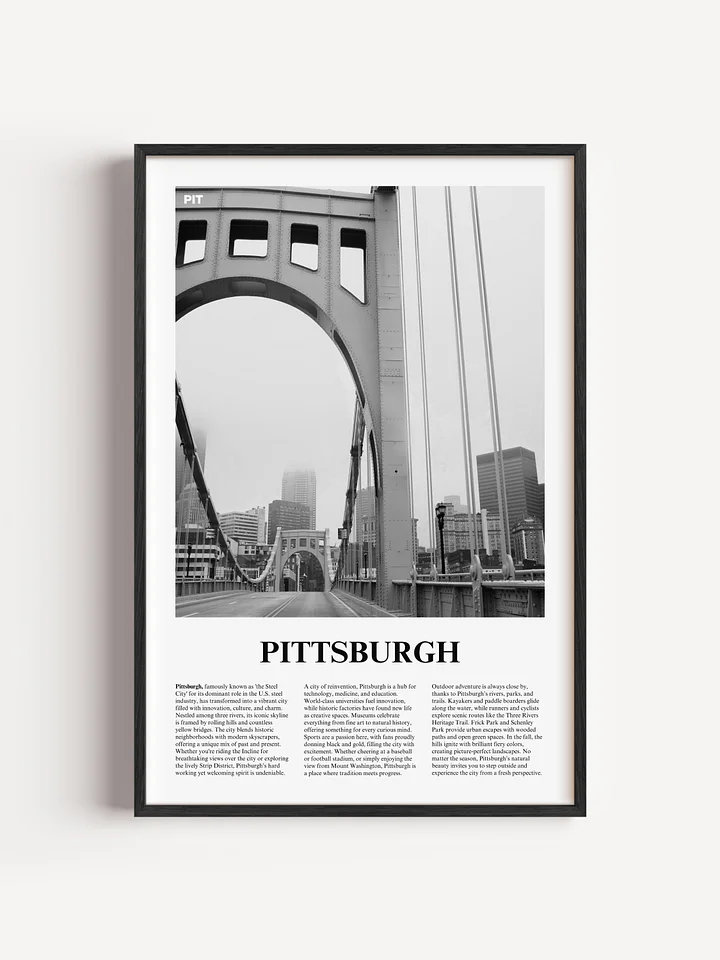 Pittsburgh 01 Newspaper Poster | Framed product image (1)