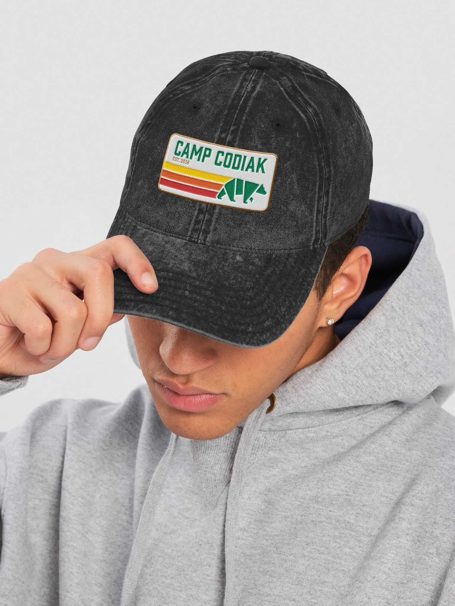 Camp Codiak Embroidered Denim Dad Hat product image (6)