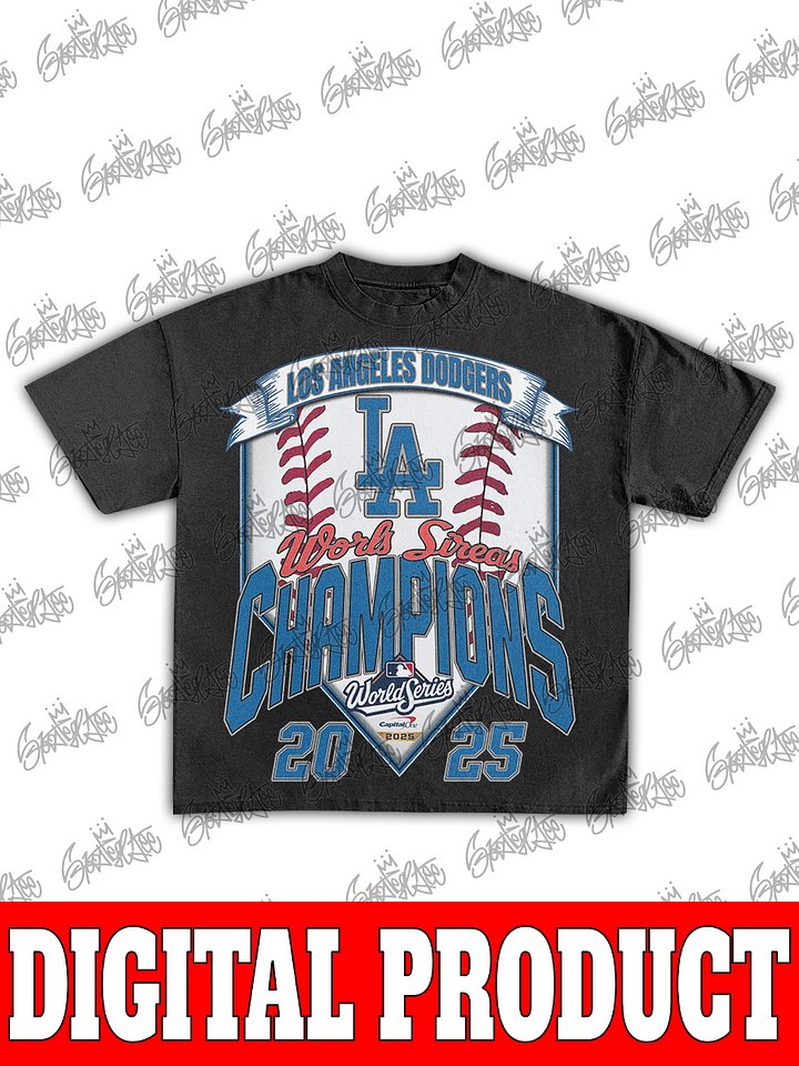 Los Angeles Dodgers 2025 World Series Baseball Background Graphic product image (1)