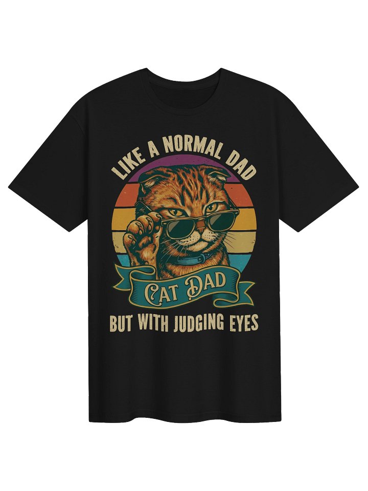Judging Eyes Cat Dad T-Shirt product image (3)