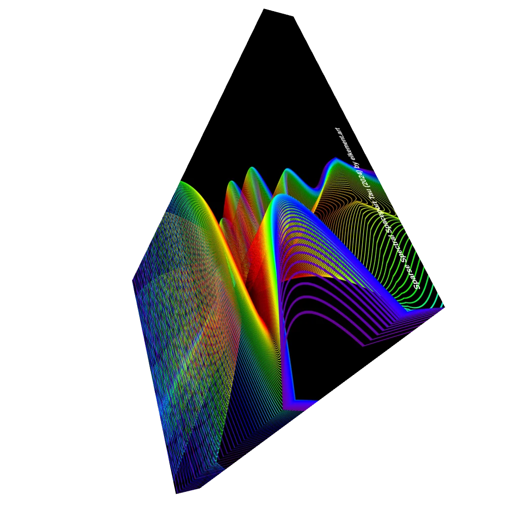 Sparse Spectral Spaceport Tau - Diffraction Curves Physics Art Canvas Print product image (4)