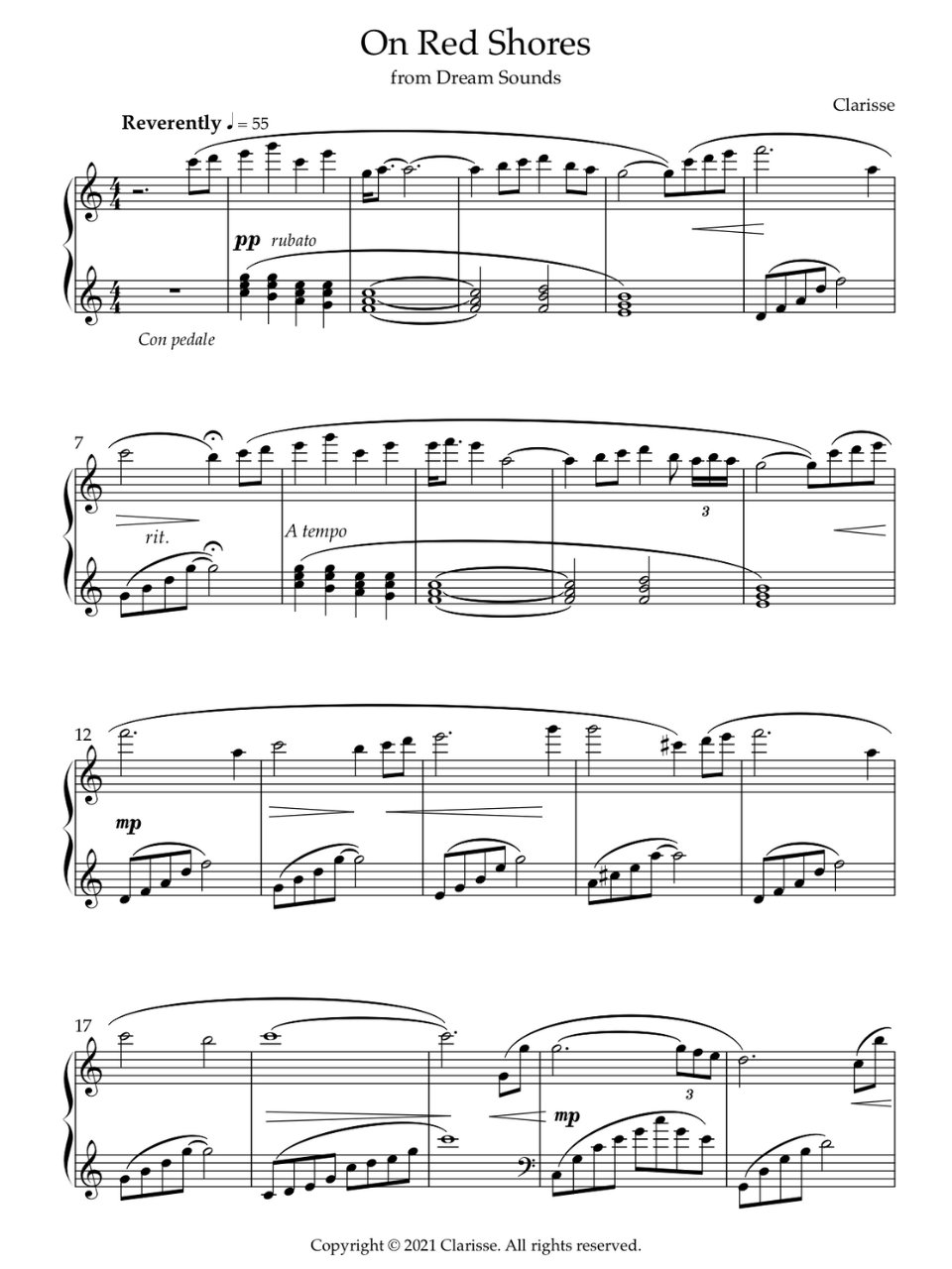 On Red Shores - Sheet Music product image (1)