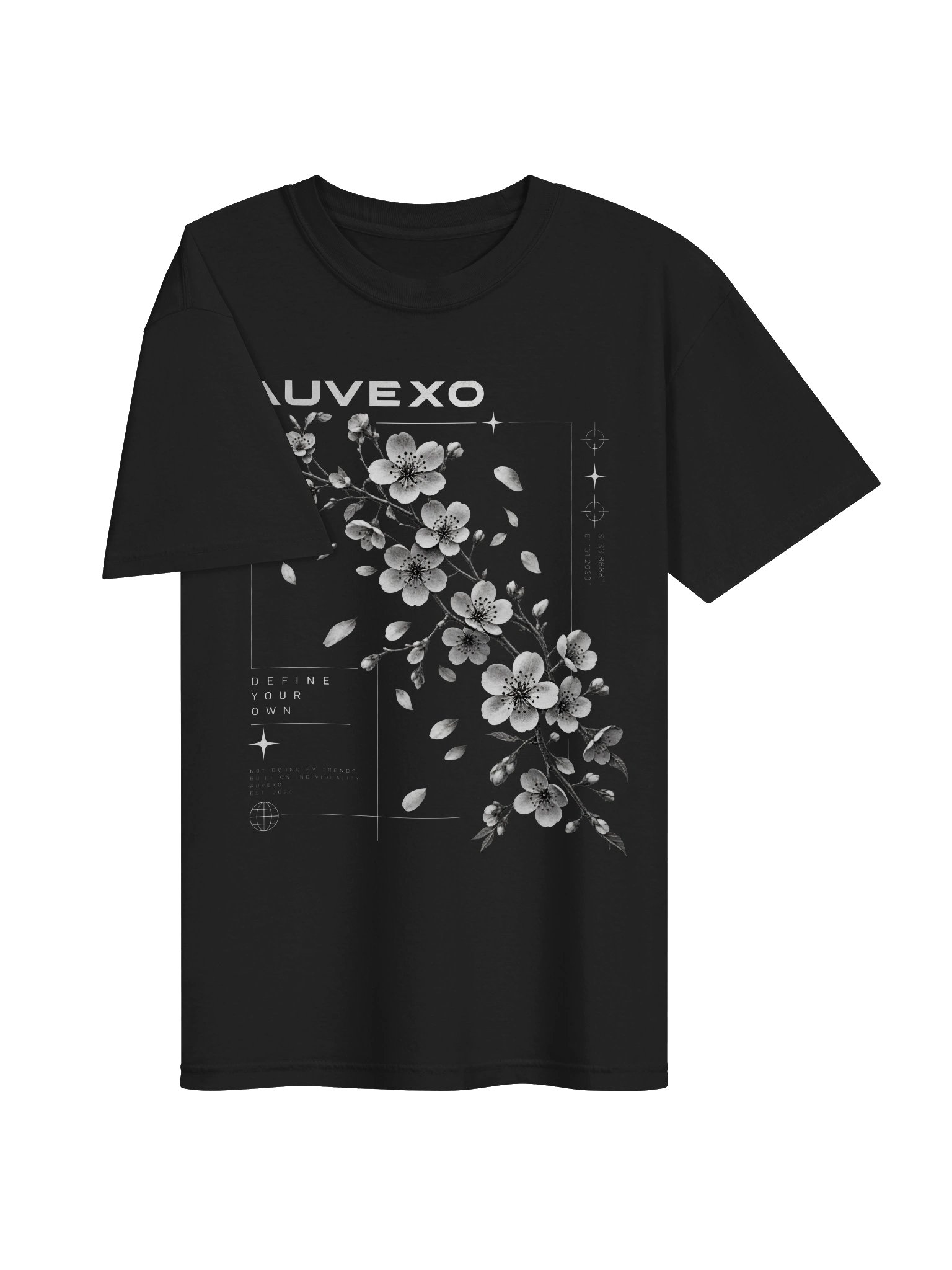 AUVEXO | Sakura Dreams Tee — Midnight Black product image (3)