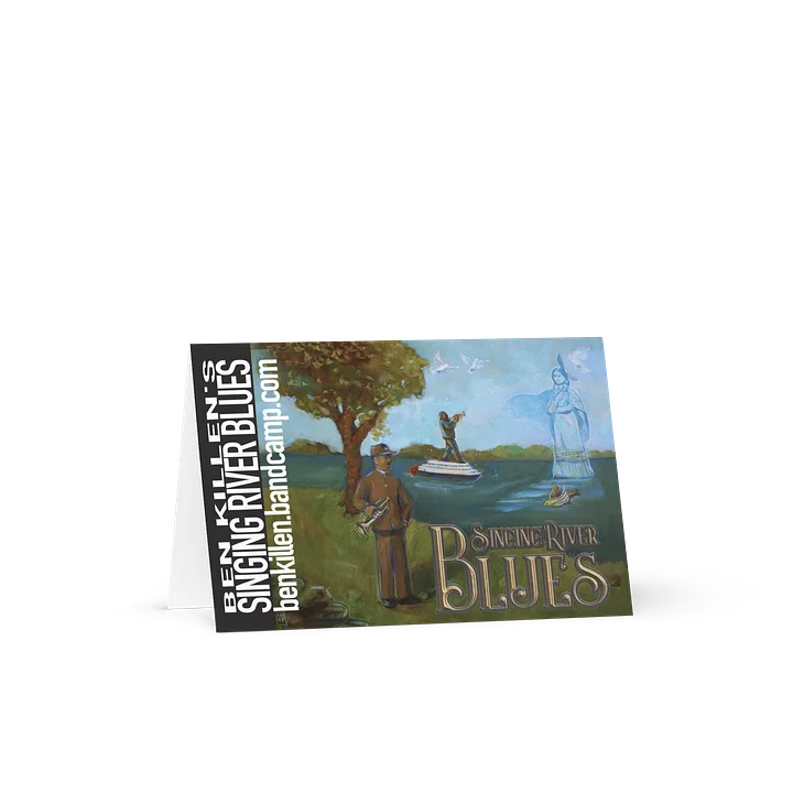 Singing River Blues Original Oil Album Art Greeting Card product image (1)