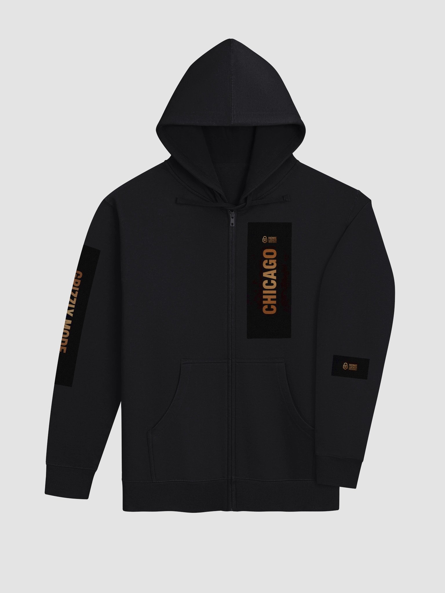 Grizzly Mode™ Premium Fleece Zip-Up Hoodie | Chicago | Football | Home Locker product image (6)