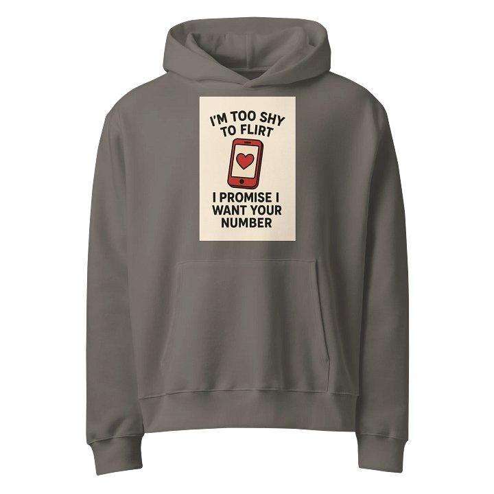 mens to shy to flirt hoodie product image (4)