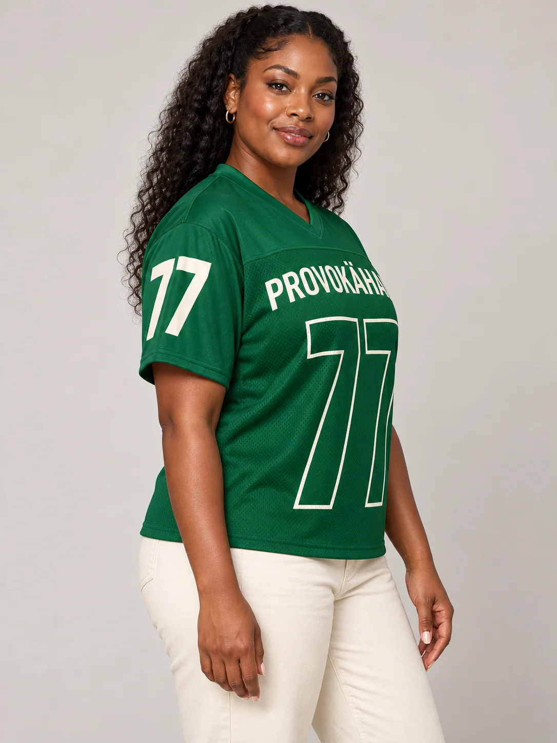 PROVOKÄHAUS Culture Club 77 Jersey — Forest Green & Cream product image (4)