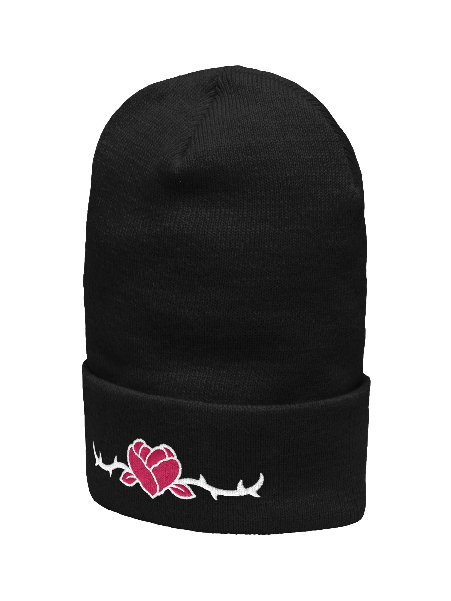 Prickly Peony Heart Embroidered Beanie product image (2)