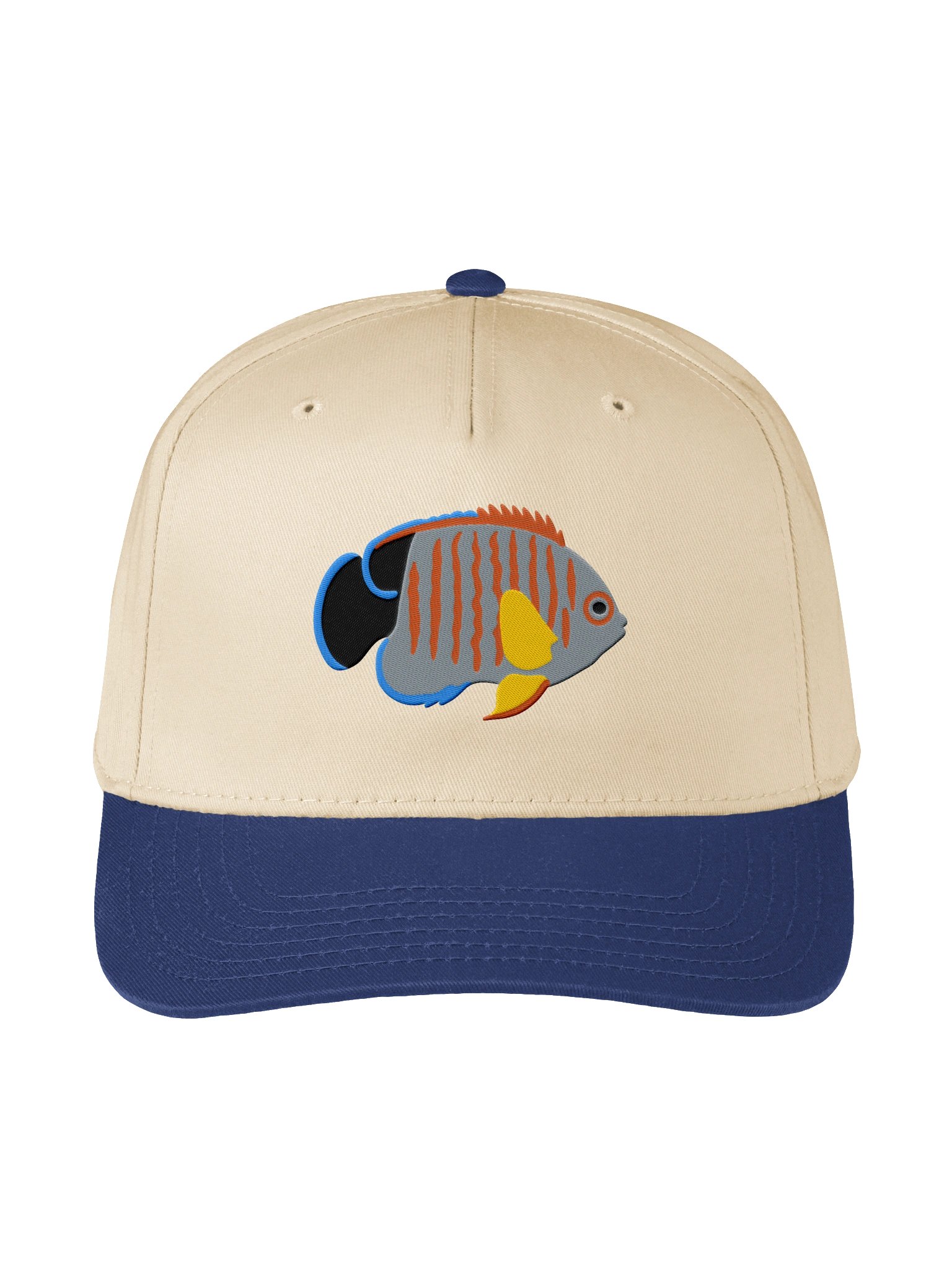 Eibli Angelfish Embroidered Mid-Profile Baseball Cap | Saltwater Reef Aquarium Fish Hat product image (1)