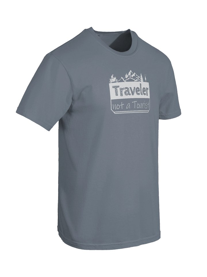Traveler not a Tourist (white) | Adventure Motorcycle T-hirt product image (2)