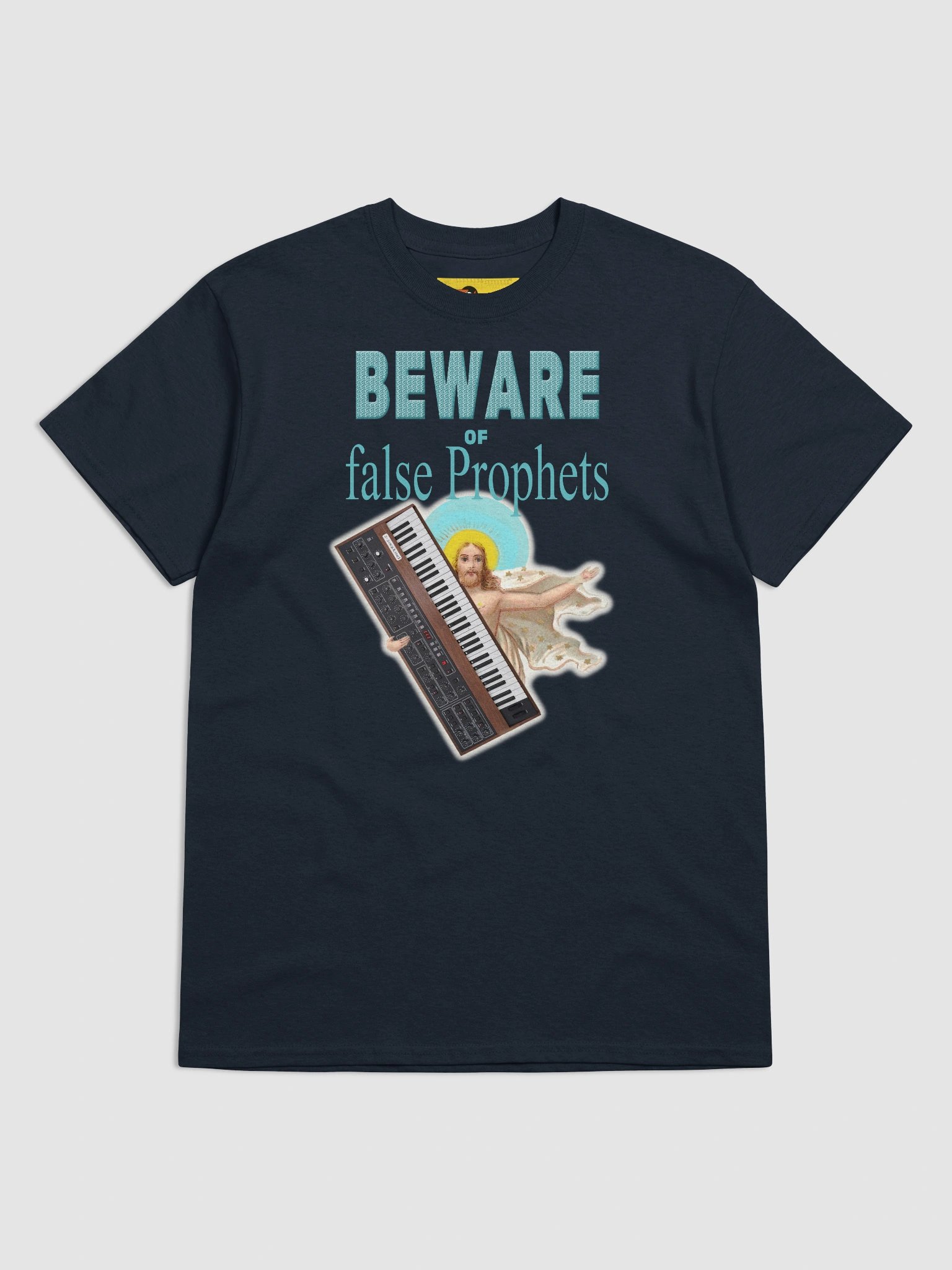 Beware of false PROPHETS! classic synth Tribute by Frank Fonik, Techno EDM Unisex t-shirt product image (5)