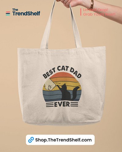 Calling all proud cat dads 🐾👊 This tote is made for you! Show off your feline love in style — but hurry, this is a limited dr...