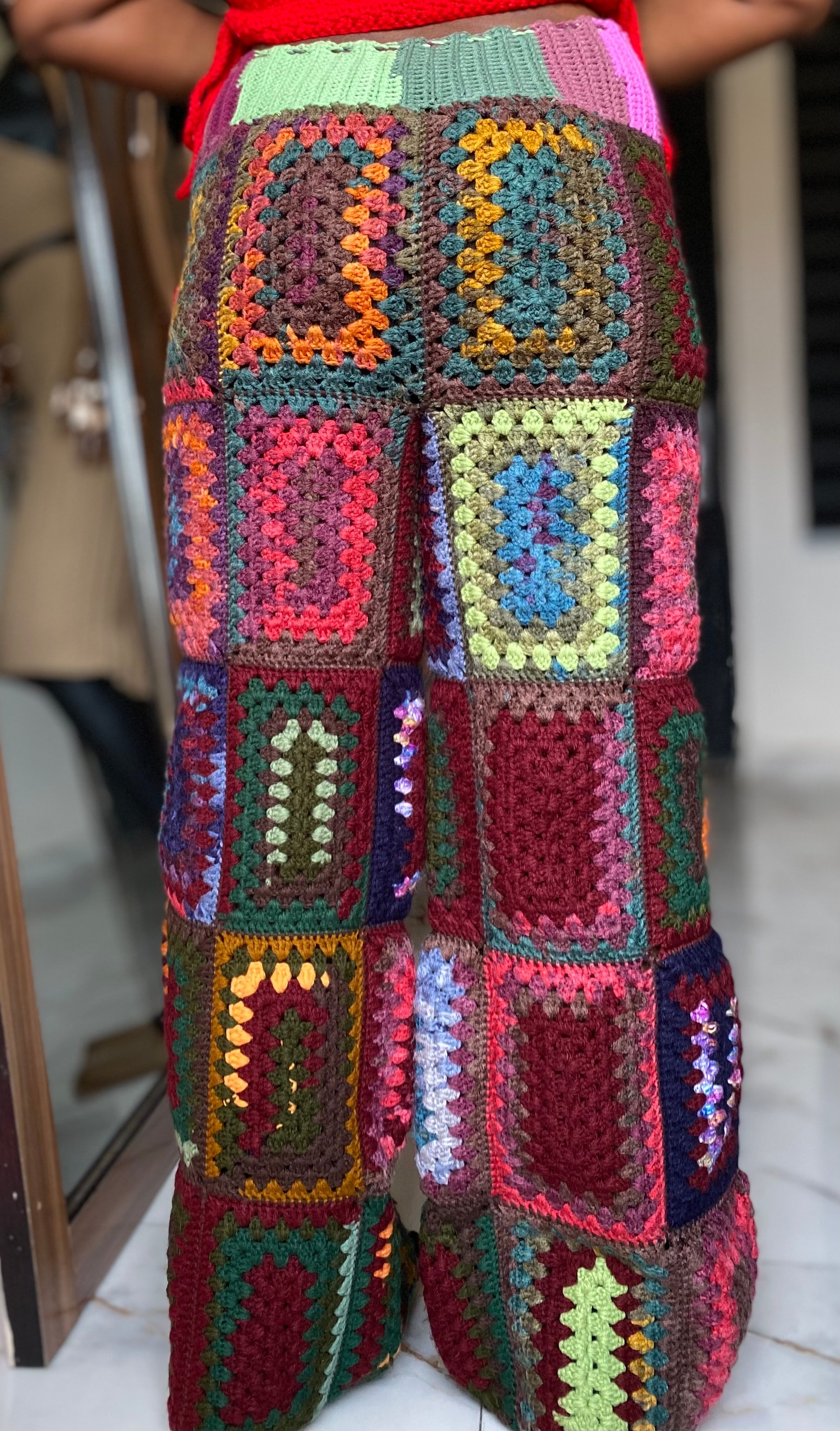 Boho Granny Rectangle Crochet Pants product image (5)