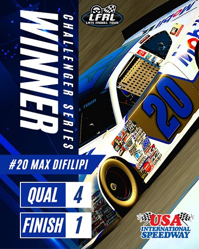DiFilippi beats the Florida heat and the competition! Max DiFilippi WINS the KDesigns 75 at USA Speedway in his LFRL debut af...