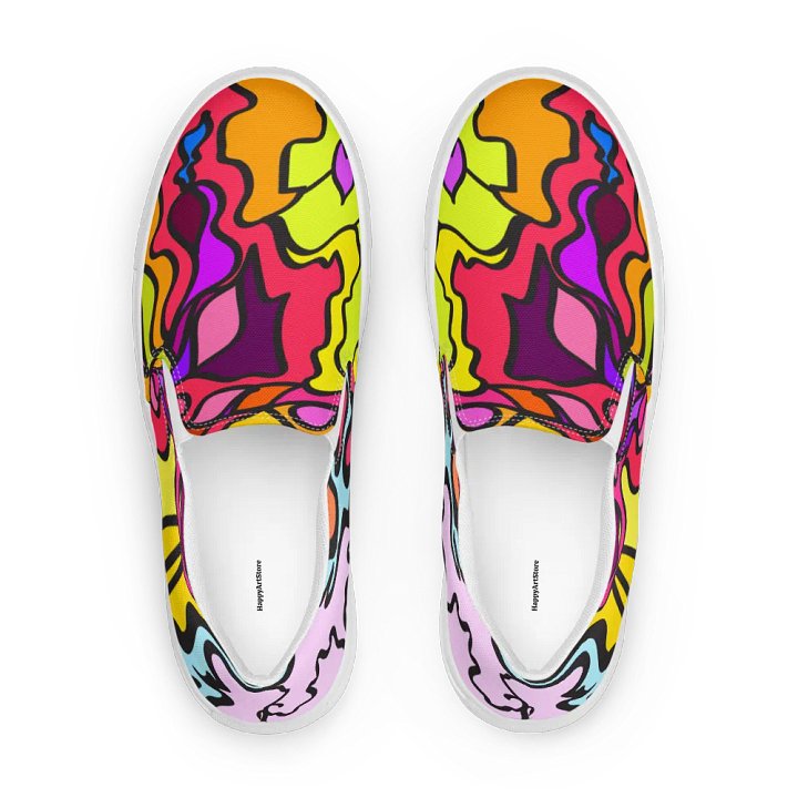 Energize Your Style with Abstract Canvas Shoes - Wave at Sunset product image (1)