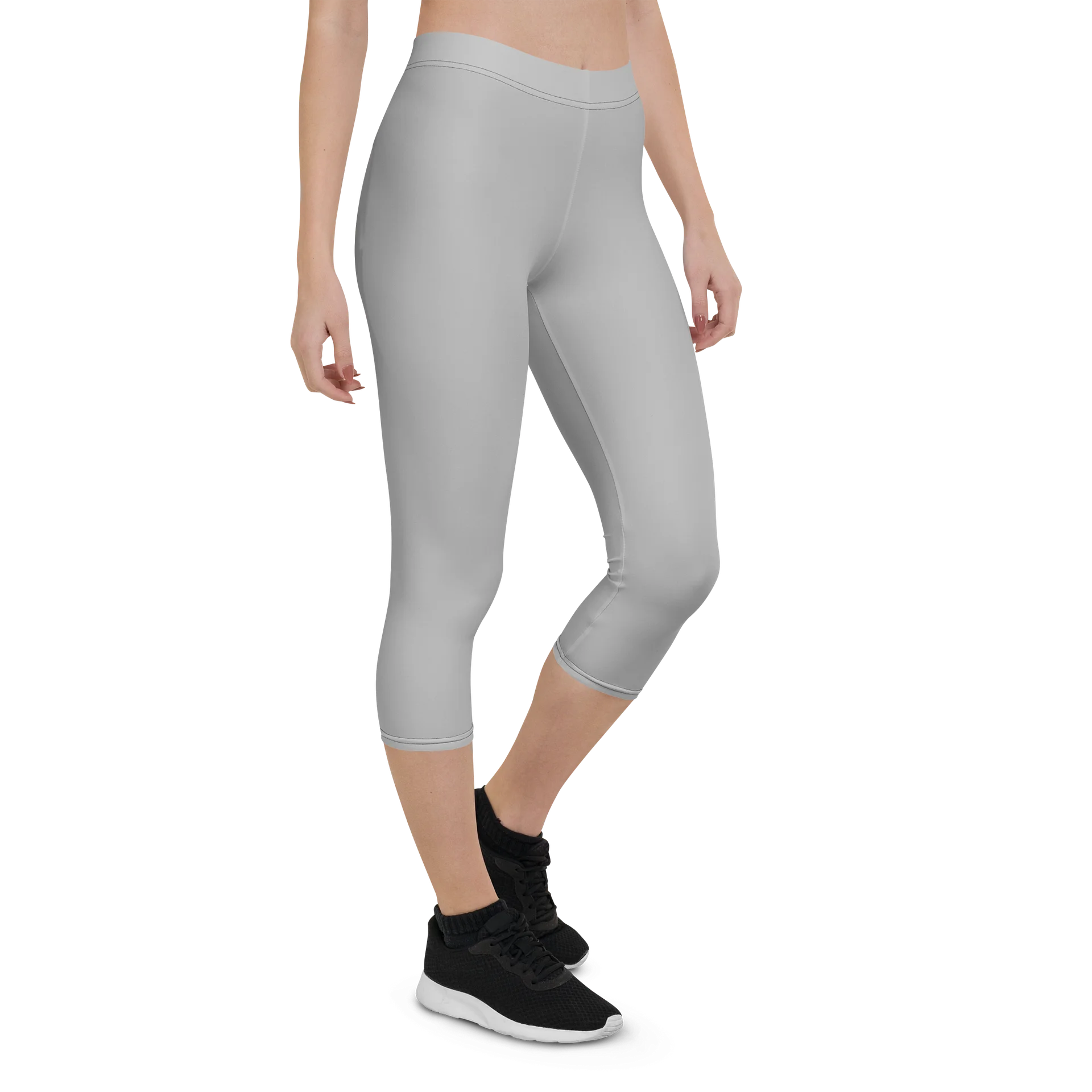 His House Womens Performance Crop Leggings - Silver product image (7)