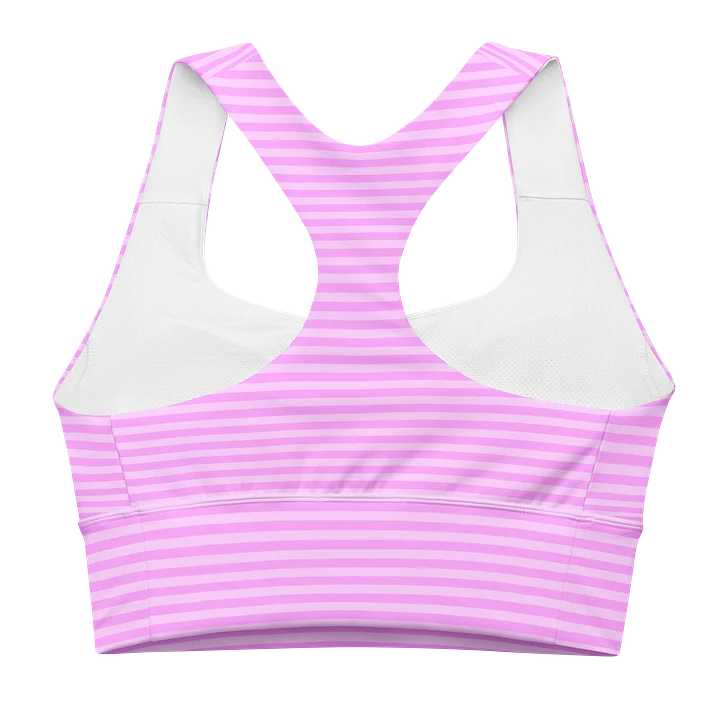 Stripped Pink Hot Lips Sports Bra product image (2)