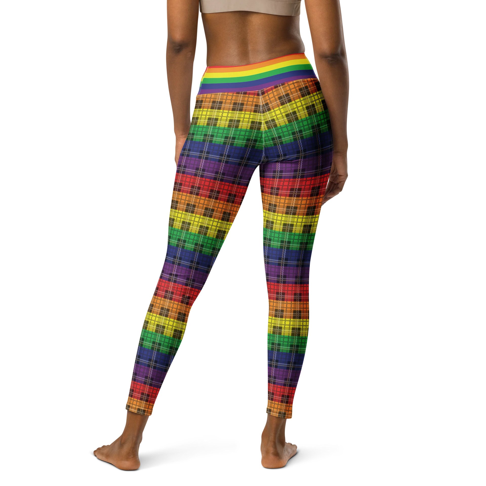 Rainbow Pride Plaid Leggings product image (2)