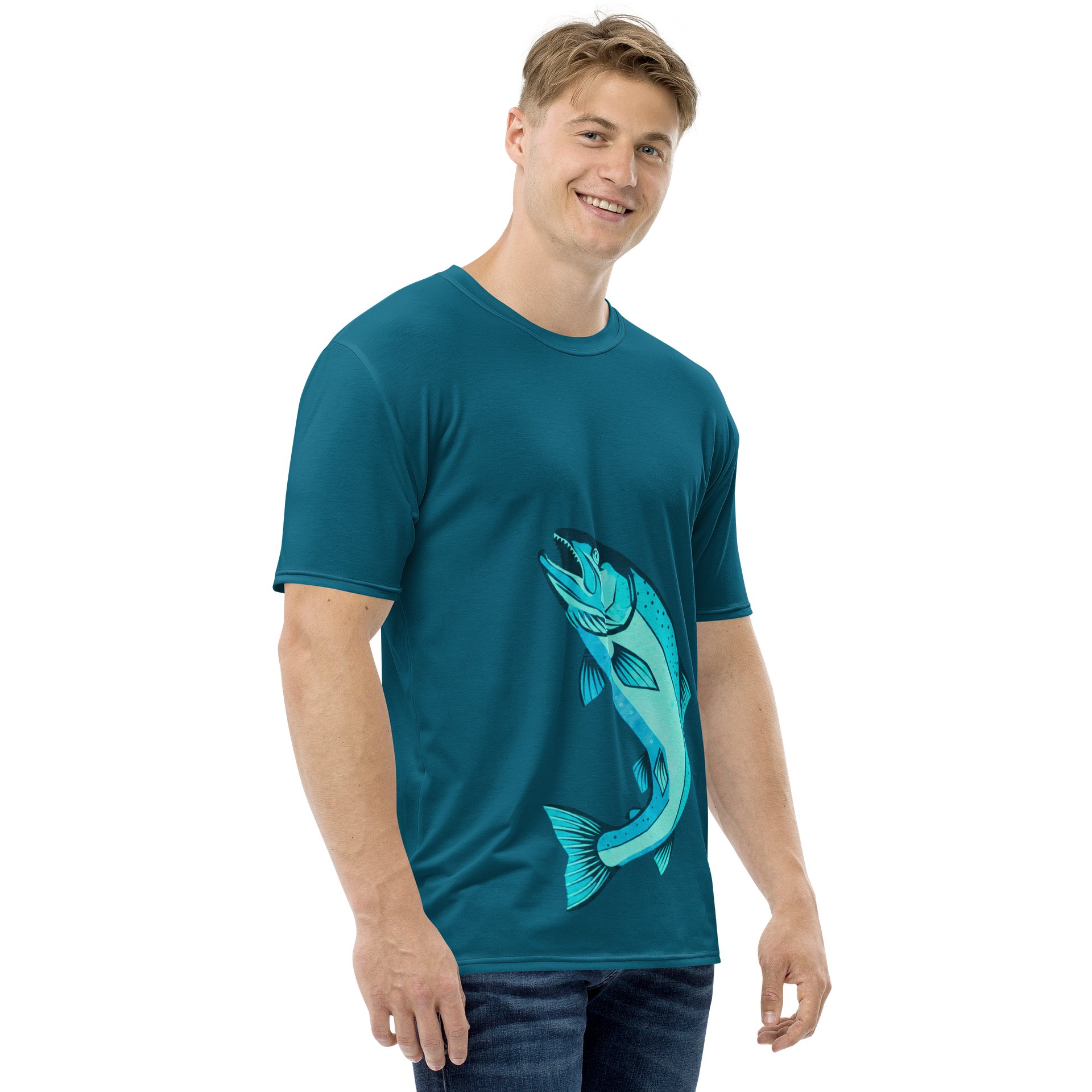 Leaping Blue Fish Splash Tee product image (4)