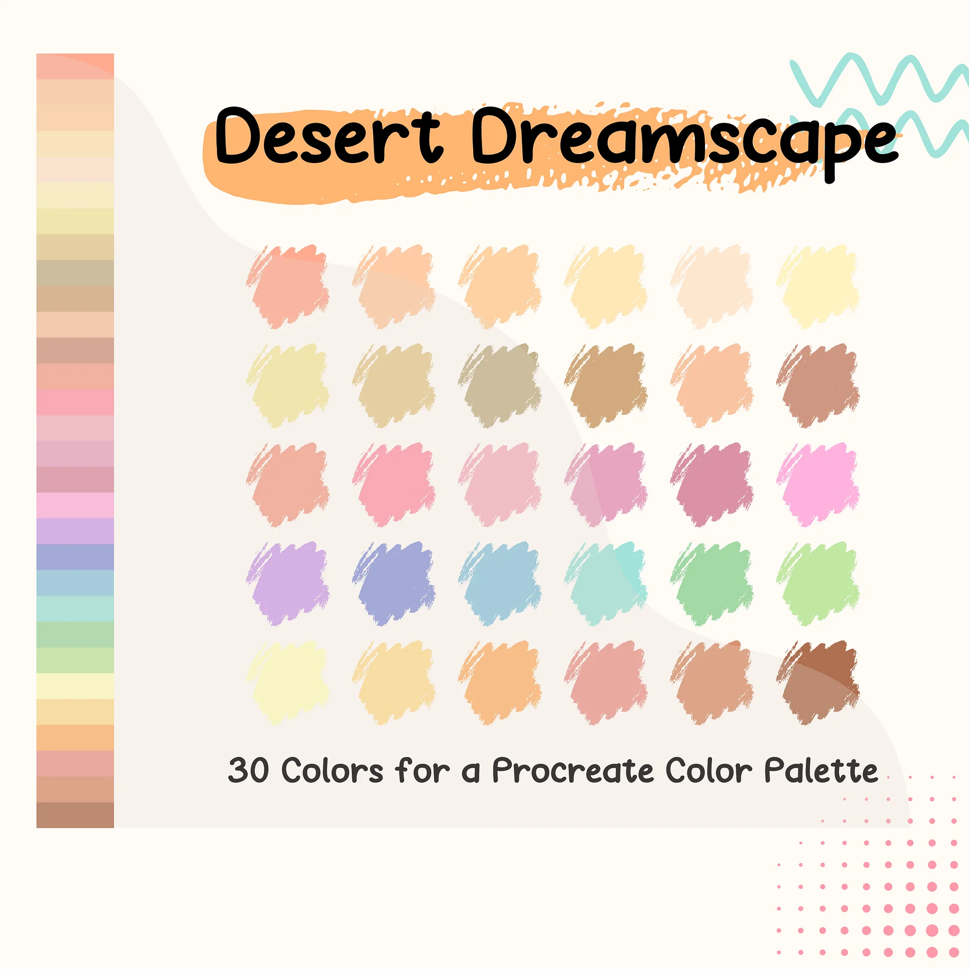 Desert Dreamscape Procreate Color Palette with HEX Codes ★ DIGITAL ★ product image (1)