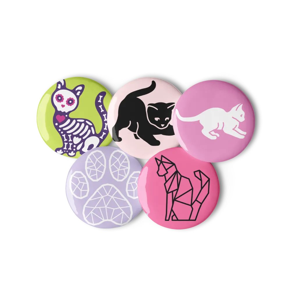 Cat Pin Button Set product image (6)