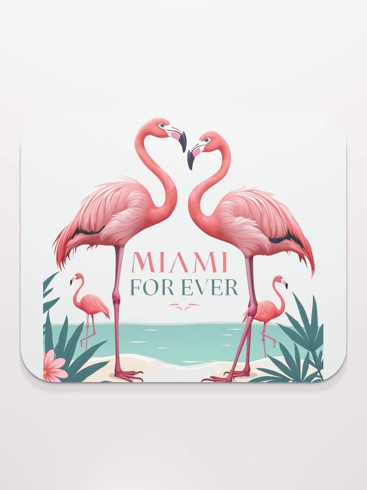 Tropical Flamingo Heart Mouse Pad product image (2)