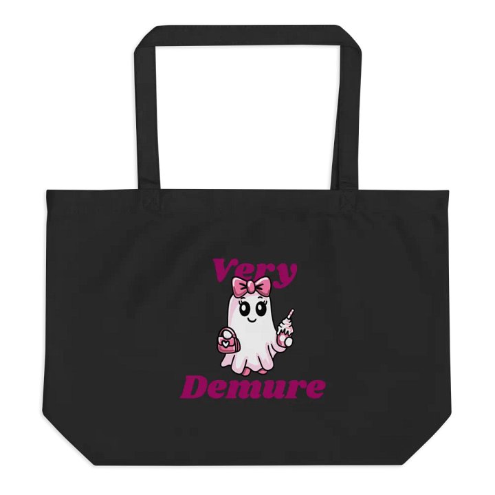 Very Demure Cute Ghost Organic Cotton Tote product image (1)