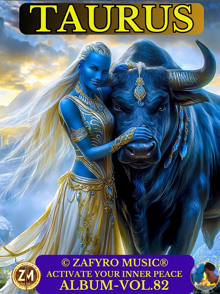 ÁLBUM - VOL. 82 (MUSIC) - TAURUS | HEALING MUSIC TO MEDITATE AND ACTIVATE YOUR INNER STABILITY, ABUNDANCE, AND PEACE(© ZAFYRO PLEIADIAN MANTRAS®) product image (1)