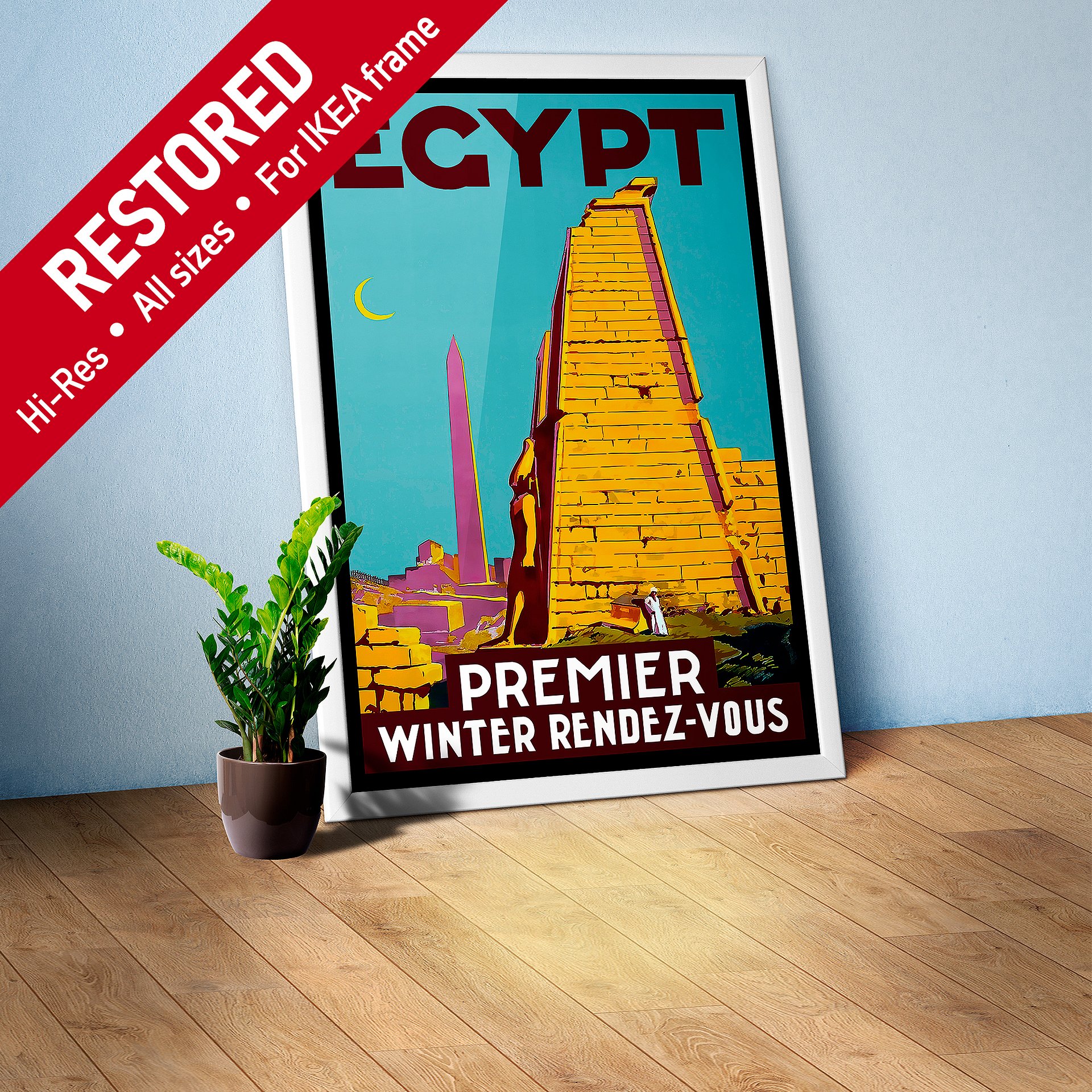 Egypt for Winter, 1930s — retro vintage travel poster product image (1)